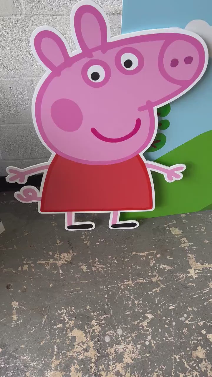 Characters/Custom PROPS Cutouts in Foam Board  for Birthday Parties, Decorations, Backdrops,  Inspired Peppa.Items sold Separately