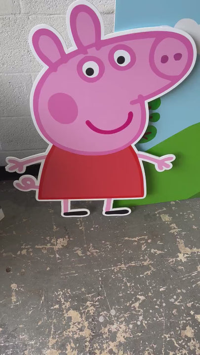 Characters/Custom PROPS Cutouts in Foam Board  for Birthday Parties, Decorations, Backdrops,  Inspired Peppa.Items sold Separately