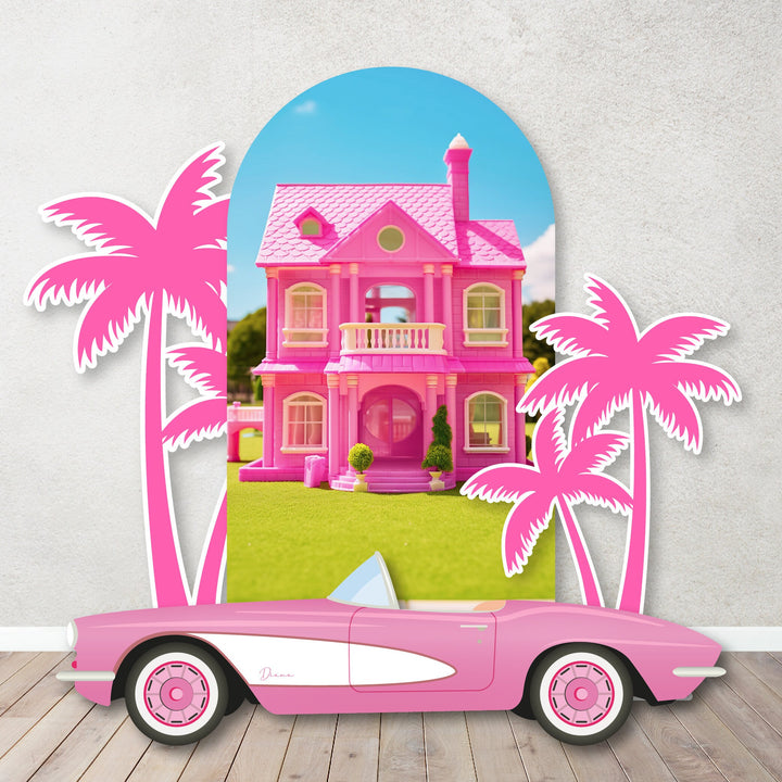 Doll Inspired Backdrops Dolly Dream House Backdrop Malibu Beach Doll House Doll Dream House Dollhouse Props-Cut Outs. Items sold Separately