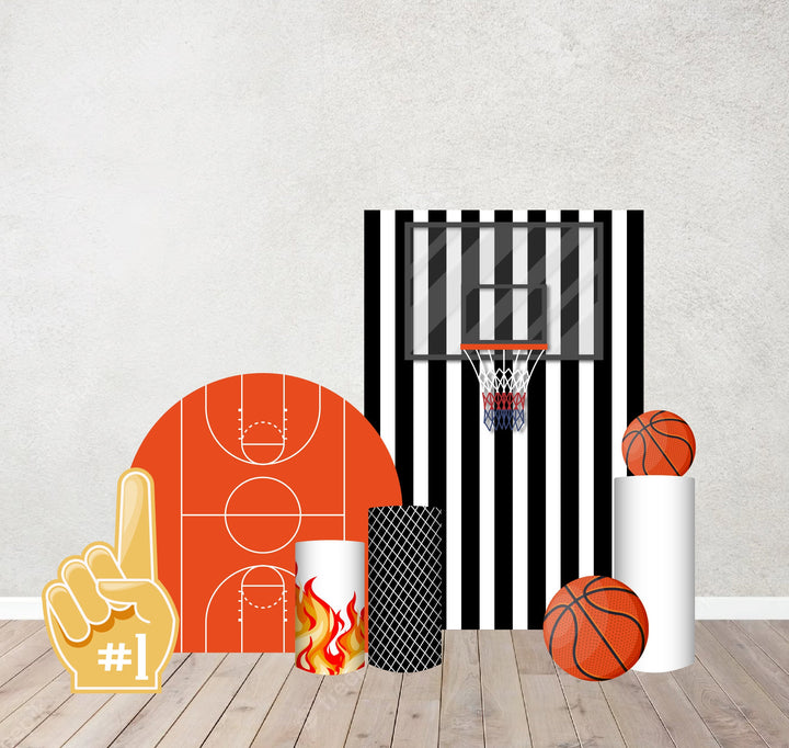 Basketball Theme Party Backdrops,Cut Outs. NBA Team Inspired Backdrop. Basketball, Slam Dunk,Jordan inspired Backdrop,Items sold Separately