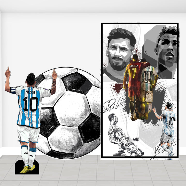 LIONEL MESSI Inspired Backdrop, Props, Life-Size Messi Prop. Soccer Birthday.Messi Themed Event.Messi Photo Booth, Items sold Separately