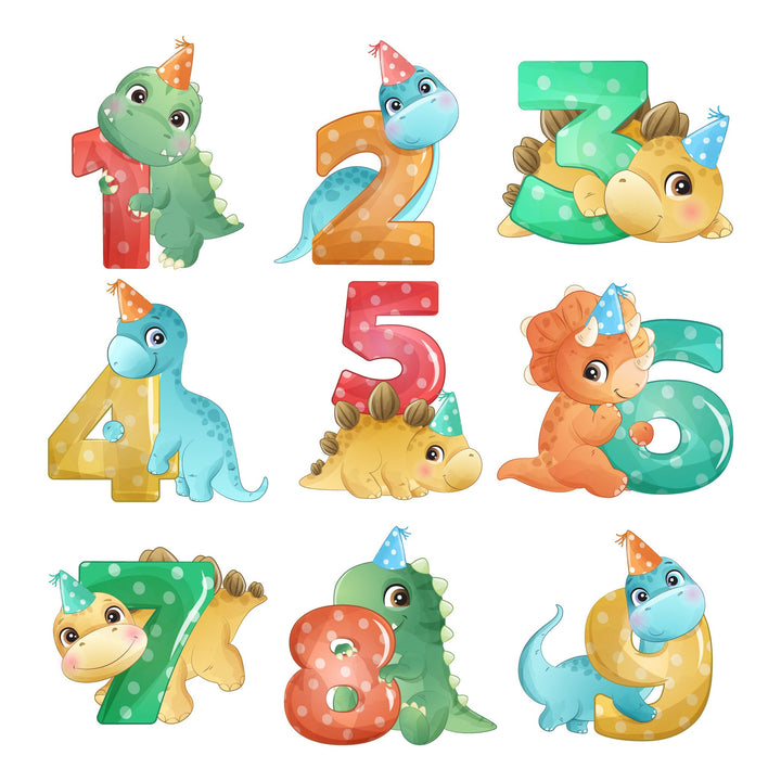 Dinosaur Inspired Jurassic Birthday Foam Board Cut Outs, Dino Birthday Props, Baby Dinosaur Backdrop Foam Board, Dinosaur Numbers Cut Outs