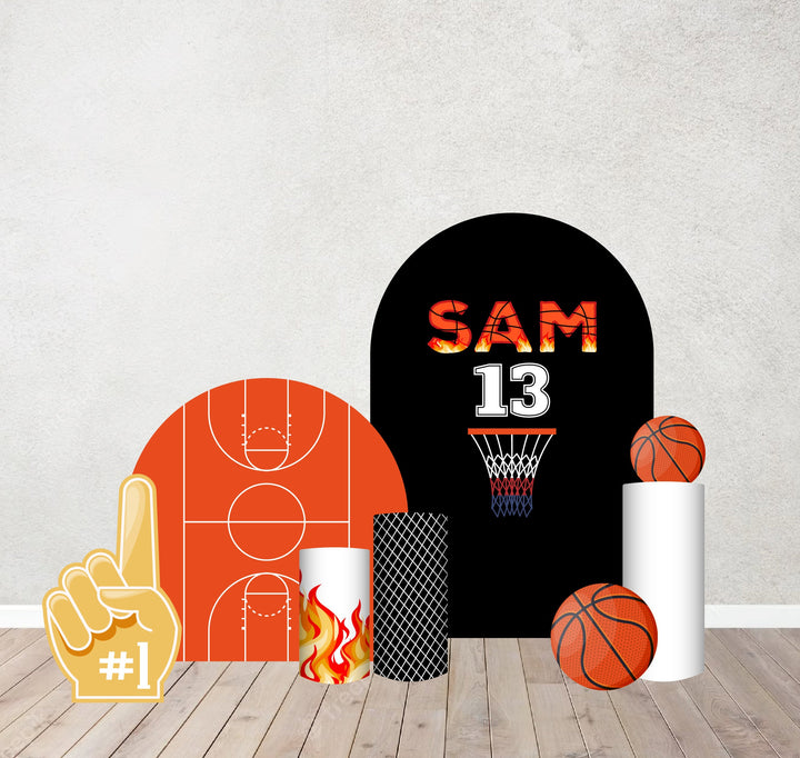 Basketball Theme Party Backdrops,Cut Outs. NBA Team Inspired Backdrop. Basketball, Slam Dunk,Jordan inspired Backdrop,Items sold Separately