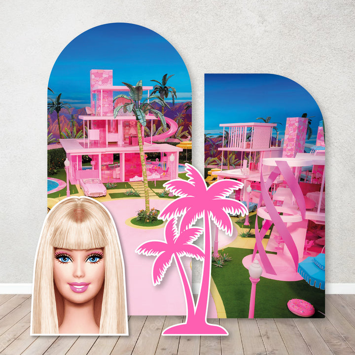 Doll Inspired Backdrops Dolly Dream House Backdrop Malibu Beach Doll House Doll Dream House Dollhouse Props-Cut Outs. Items sold Separately