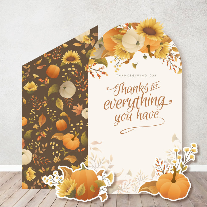 Thanksgiving Backdrop Foam Board. Thanksgiving Background, Dia de Accion de Gracias, Turkey Day, Holiday Party decor Items sold Separately.