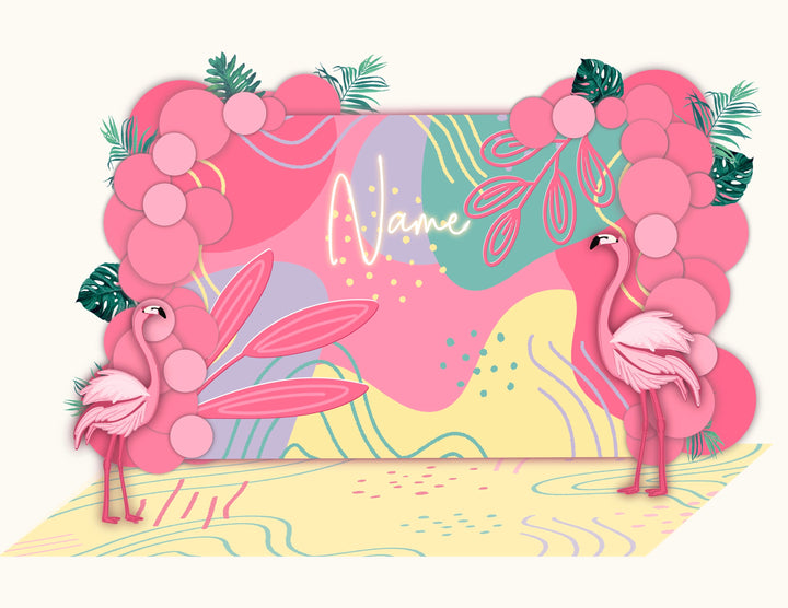 FLAMINGO birthday decor foam board backdrops, prop, cut outs, Lets Flamingle, Girl tropical Birthday, Girl Flamingo, Pool Party Decoration