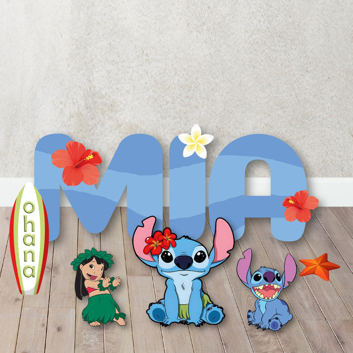 Inspired Lilo and Stitch Birthday , Lilo and Stitch Props Cutouts Backdrops Foam Board. Lilo and Stitch Background Items sold Separately.