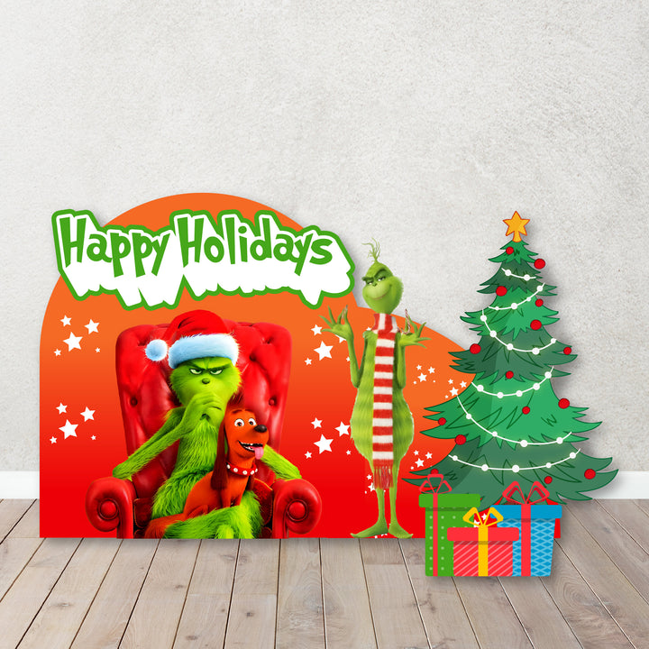 Mean One Birthday, Christmas First Birthday Backdrop, Props, Cut outs Foamboard, Grinch, The Grinch, Merry Grinchmas Items sold Separately