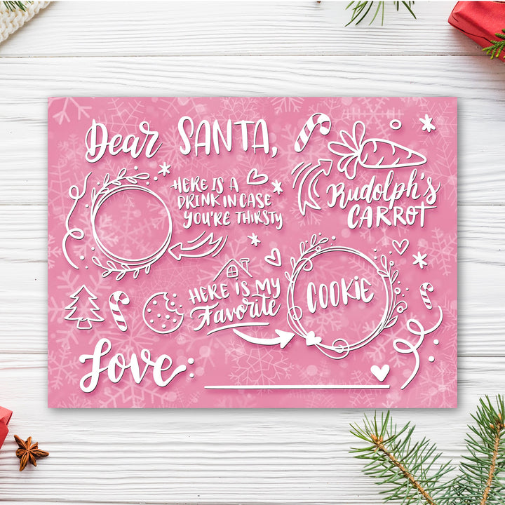 Personalized Christmas Tray, Custom Serving Tray for Christmas, Customized Christmas Wooden Serving Tray Decor, Santa Cookie and Milk Plate