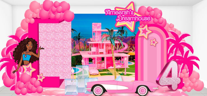 Doll Inspired Backdrops Dolly Dream House Backdrop Malibu Beach Doll House Doll Dream House Dollhouse Props-Cut Outs. Items sold Separately