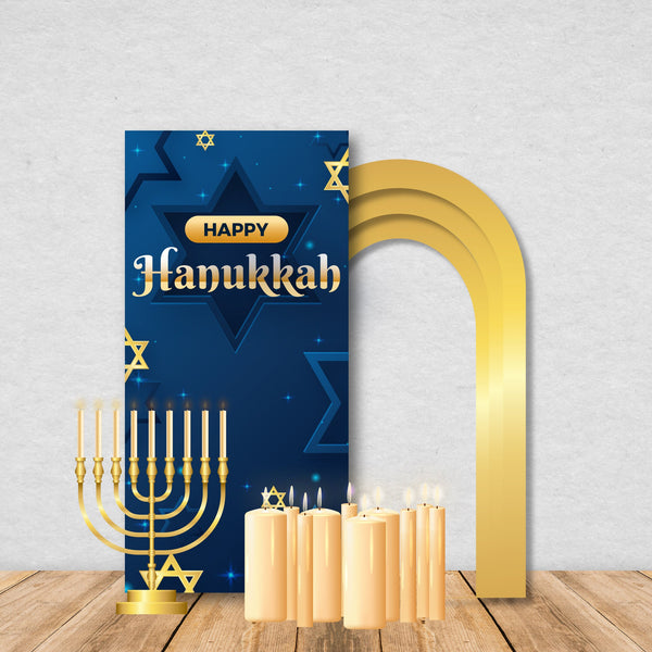 Hanukkah Decorations Backdrop, Props, Cut outs Foamboard, Holiday Backdrops for School Parties | Winter Holidays Party|Hanukkah Background