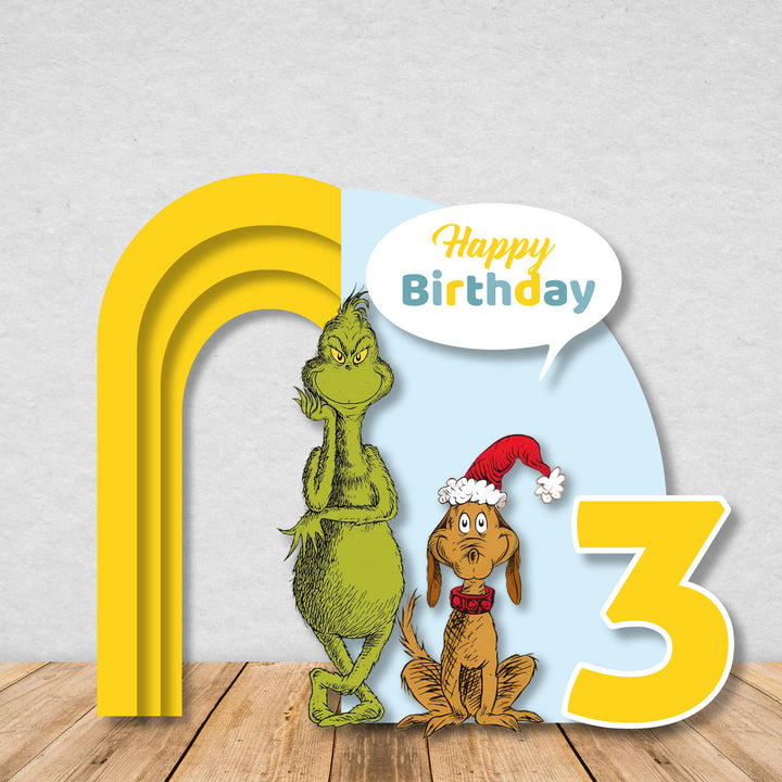 Mean One Birthday, Christmas First Birthday Backdrop, Props, Cut outs Foamboard, Grinch, The Grinch, Merry Grinchmas Items sold Separately