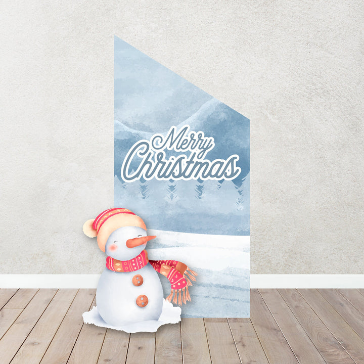 Christmas Backdrop Foam Board. Merry Xmas Background.Watercolor Christmas Backdrop.Santa Claus Props.Rudolph Reindeers. Snowman cut out