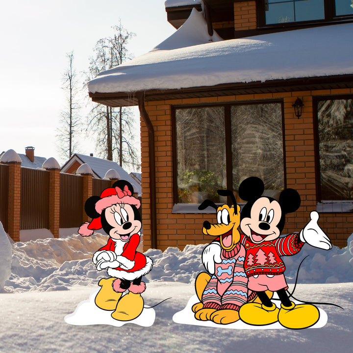 Merry Christmas Lawn Signs, Christmas Yard Signs, Outdoor Lawn Decorations, Inspired Mickey, Christmas Yard Decor Items sold Separately