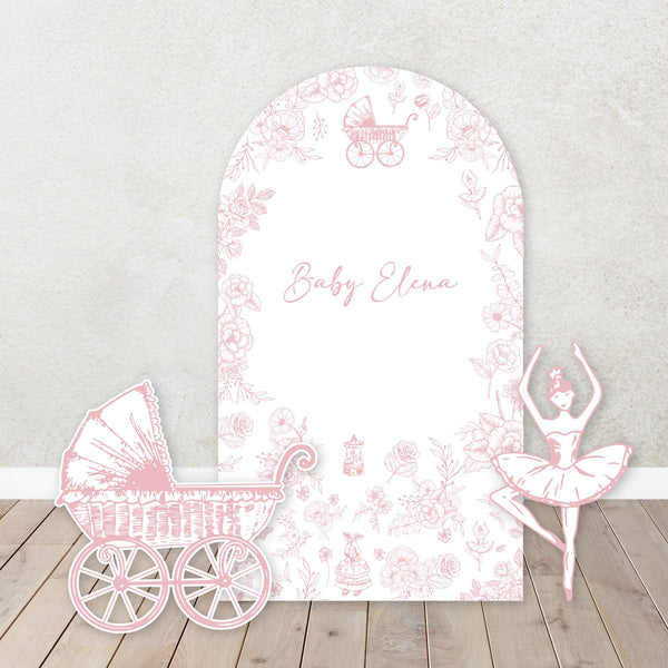 Pink|Blue Toile Vintage Backdrops, Welcome Signs, Props for Baby Showers,Weddings| Custom Toile Print. Items sold Separately