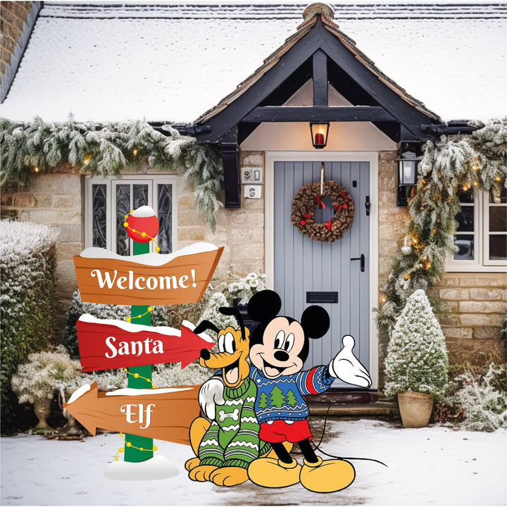 Inspired Mickey and Friend Christmas Lawn Signs, Christmas Yard Signs, Outdoor Lawn Decorations,Christmas Yard Decor Items sold Separately