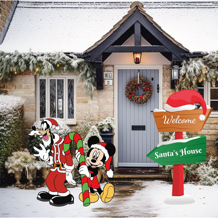 Inspired Mickey and Friend Christmas Lawn Signs, Christmas Yard Signs, Outdoor Lawn Decorations,Christmas Yard Decor Items sold Separately