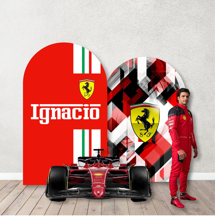 Ferrari Team Inspired Formula 1 Props Foam Board. Carlos Sainz Inspired Ferrari, Race Party Backdrop Background Items sold Separately