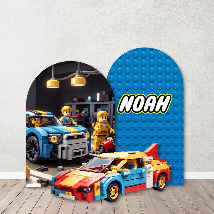Inspired Lego Party Backdrops, Props Foam Board, Building Brick Decorations for Birthday,Building Blocks Heads party.Items sold Separately