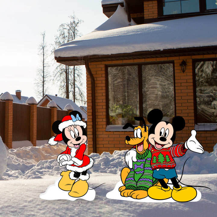 Merry Christmas Lawn Signs, Christmas Yard Signs, Outdoor Lawn Decorations, Inspired Mickey, Christmas Yard Decor Items sold Separately
