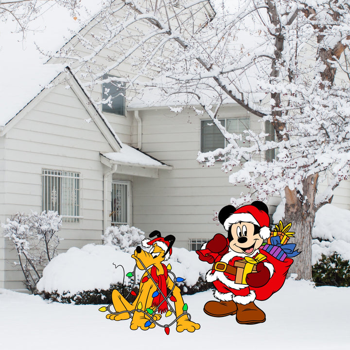 Inspired Mickey and Friend Christmas Lawn Signs, Christmas Yard Signs, Outdoor Lawn Decorations,Christmas Yard Decor Items sold Separately