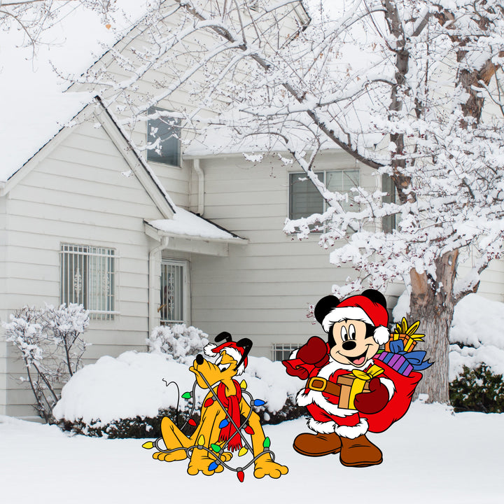 Merry Christmas Lawn Signs, Christmas Yard Signs, Outdoor Lawn Decorations, Inspired Mickey, Christmas Yard Decor Items sold Separately