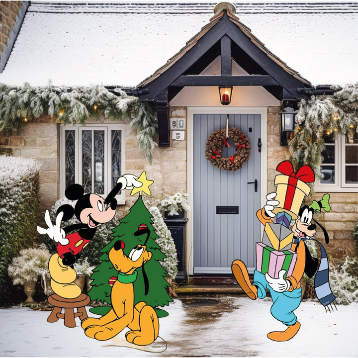 Inspired Mickey and Friend Christmas Lawn Signs, Christmas Yard Signs, Outdoor Lawn Decorations,Christmas Yard Decor Items sold Separately