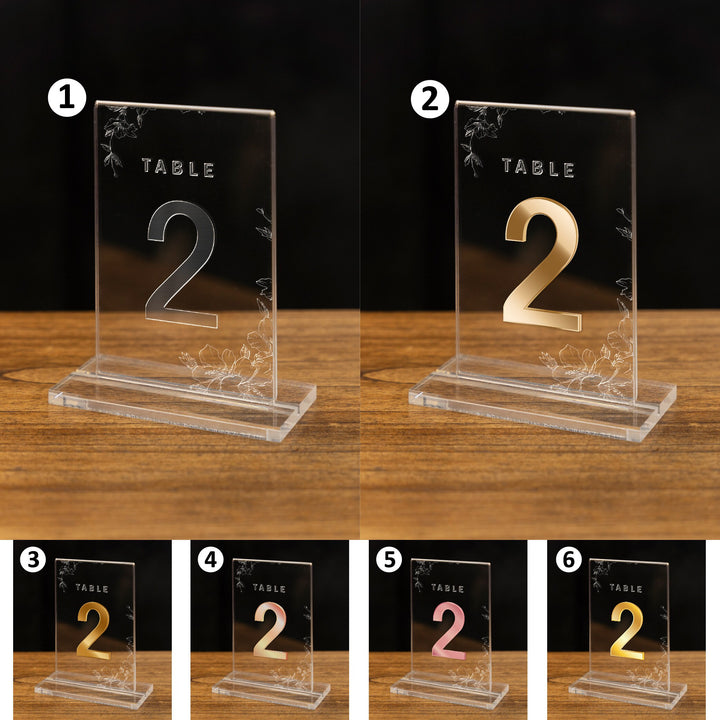 Acrylic Table Numbers - Acrylic Sign - Wedding Table Decor - Wedding Signage - Gold Table Numbers, Table Numbers, 3D Table Numbers