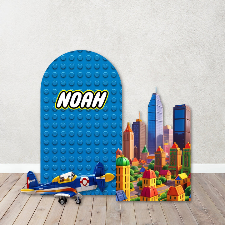 Inspired Lego Party Backdrops, Props Foam Board, Building Brick Decorations for Birthday,Building Blocks Heads party.Items sold Separately