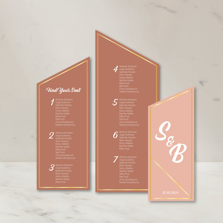 Arch Seating Chart Large Wedding Seating Chart Arched Panel Entrance Sign Foam Board Custom text, color, Light Weight Indoor use