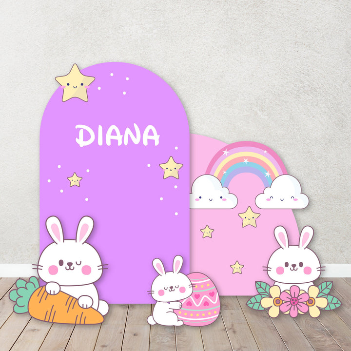 Pastel Unicorn and Rainbow Personalized Foam Board Arch, Unicorn Birthday Theme Party Props, Rainbow, Ice Cream Birthday Decorations.