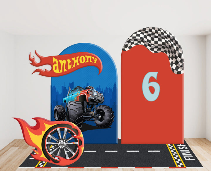 Characters/Custom PROPS Cutouts in Foam Board for Birthday Parties, Decorations, Backdrops, Inspired Hot Wheels Monster Truck theme party