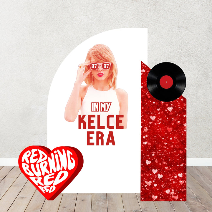 Taylor Swift Birthday Decoration Backdrop. In my year old era. The Bride era. It's me Hi, I am the birthday girl. In my galentine era. Red.