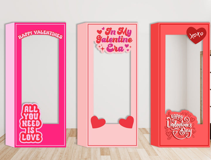 San Valentine's|Galentine's Day Box Photo Booth No Backing. Life Size Heart Photo Booth. Happy Valentine's Celebration Photo Booth