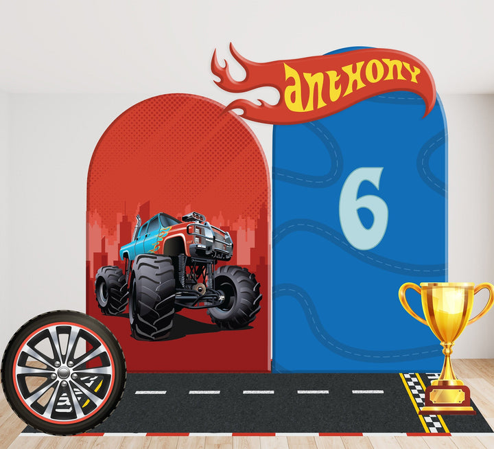 Characters/Custom PROPS Cutouts in Foam Board for Birthday Parties, Decorations, Backdrops, Inspired Hot Wheels Monster Truck theme party