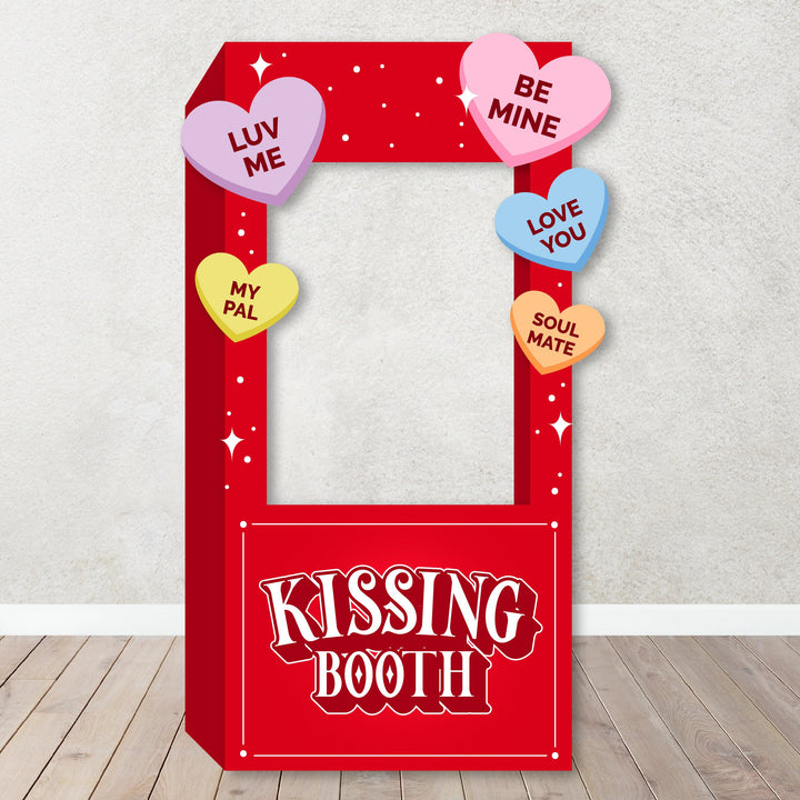 San Valentine's|Galentine's Day Box Photo Booth No Backing. Life Size Heart Photo Booth. Kissing Booth V-day Celebration Photo Booth