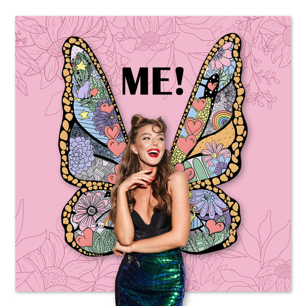 Eras Tour "Nashville Butterfly Mural" Themed Party Foam. Me! Taylor Swift Lover era Butterfly instagram post wall mural Birthday Decoration