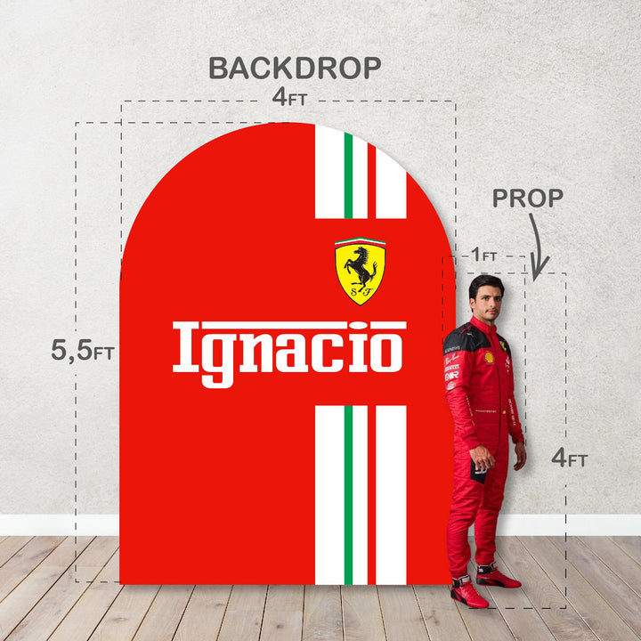 Ferrari Team Inspired Formula 1 Props Foam Board. Carlos Sainz Inspired Ferrari, Race Party Backdrop Background Items sold Separately