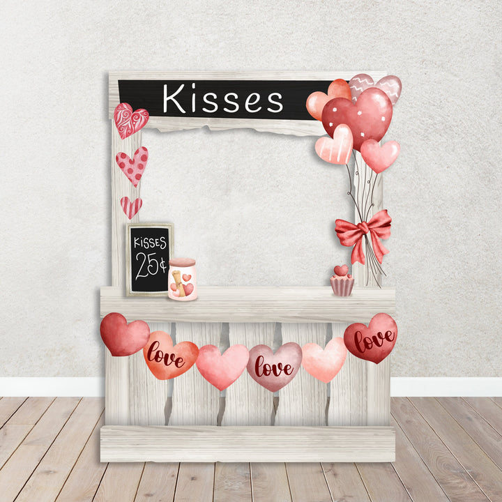 San Valentine's|Galentine's Day Box Photo Booth No Backing. Life Size Heart Photo Booth. Happy Valentine's Celebration Photo Booth