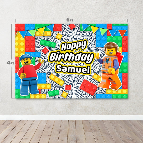 Characters/Custom Banner Birthday Parties Decorations,Background theme party. Full Color Custom Vinyl Banners. Blocks Heads Themed party